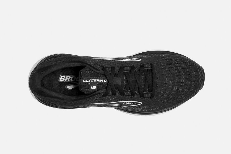 Brooks Glycerin GTS 19 Road Running Shoes Womens Black/White 978605-FAK